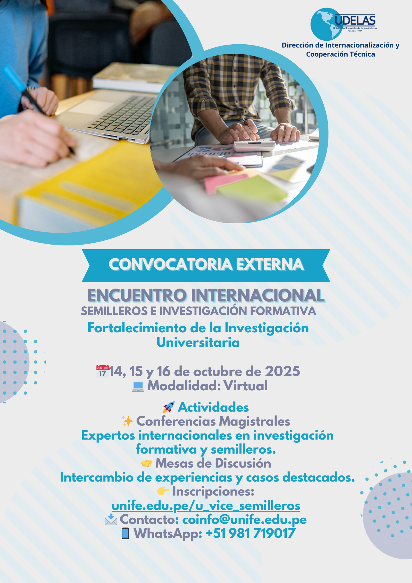 Evento Virtual UNIFÉ – Semillero de Investigación